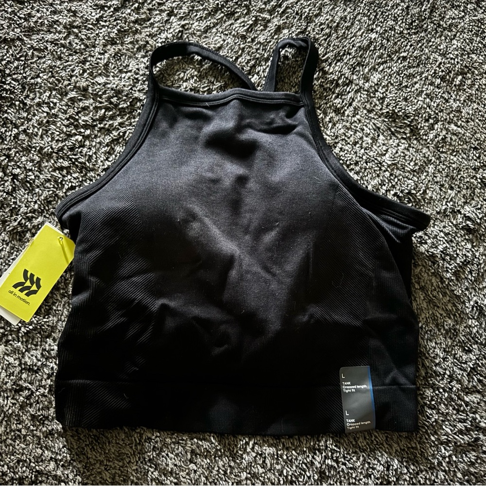 All in Motion - Black Athletic Tank Top